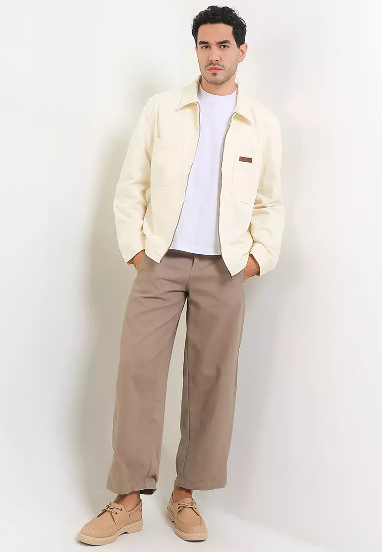 HPRML011 Hush Puppies Jaket Denim Pria Rummel - Off White