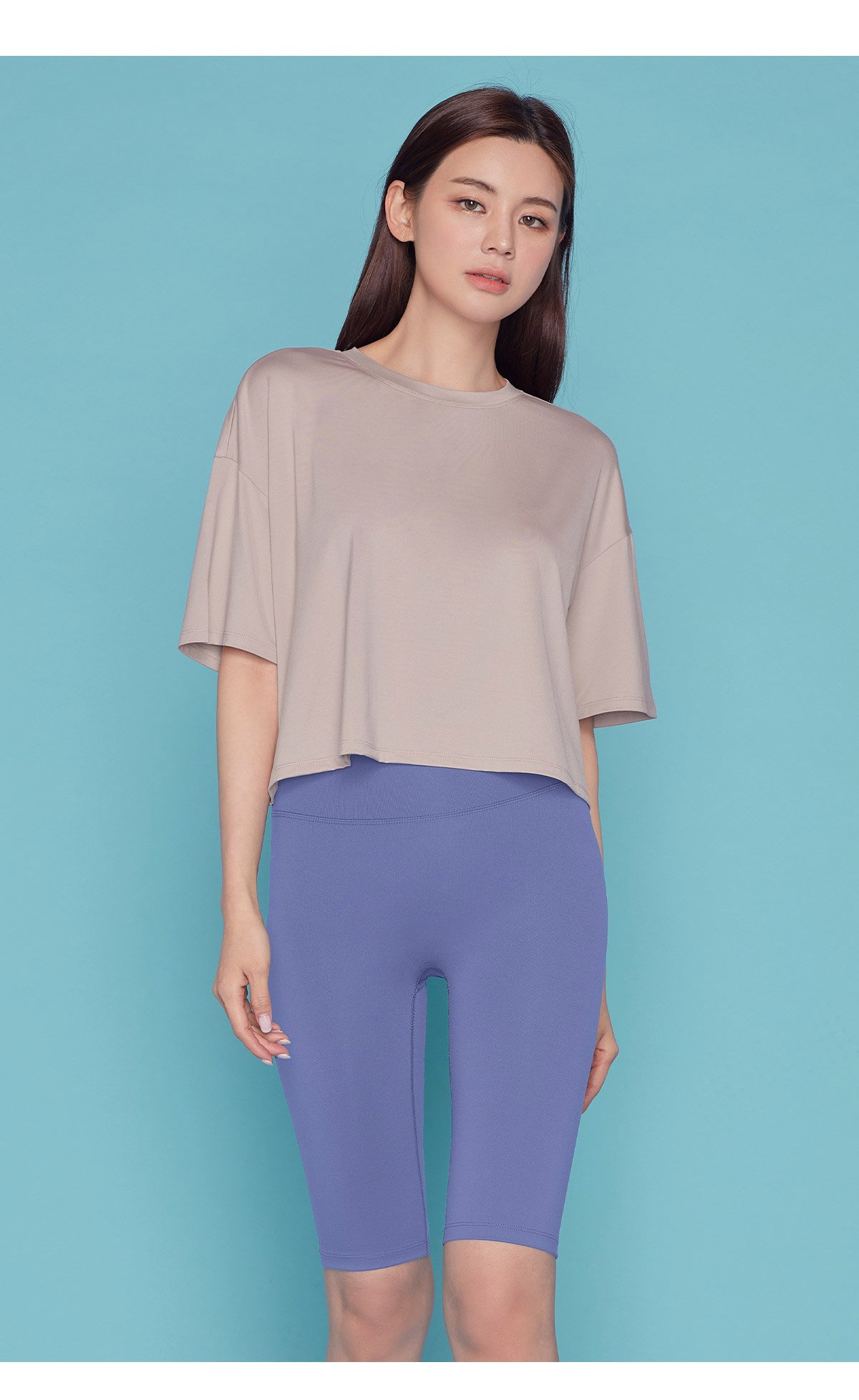STLNYC009 - STL Plain Stretch Overfit Crop Short Sleeve - Daisy