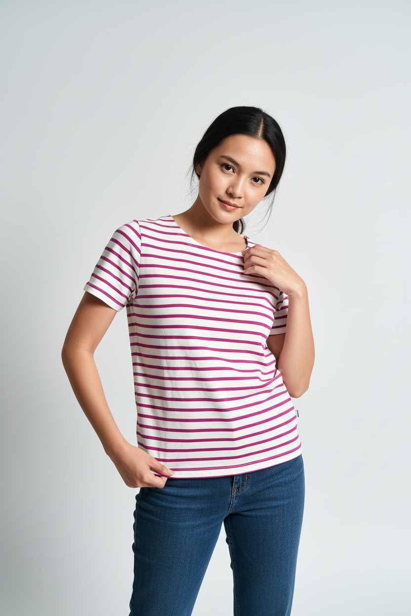Uniqlo Stripe Women T-Shirt JP Market