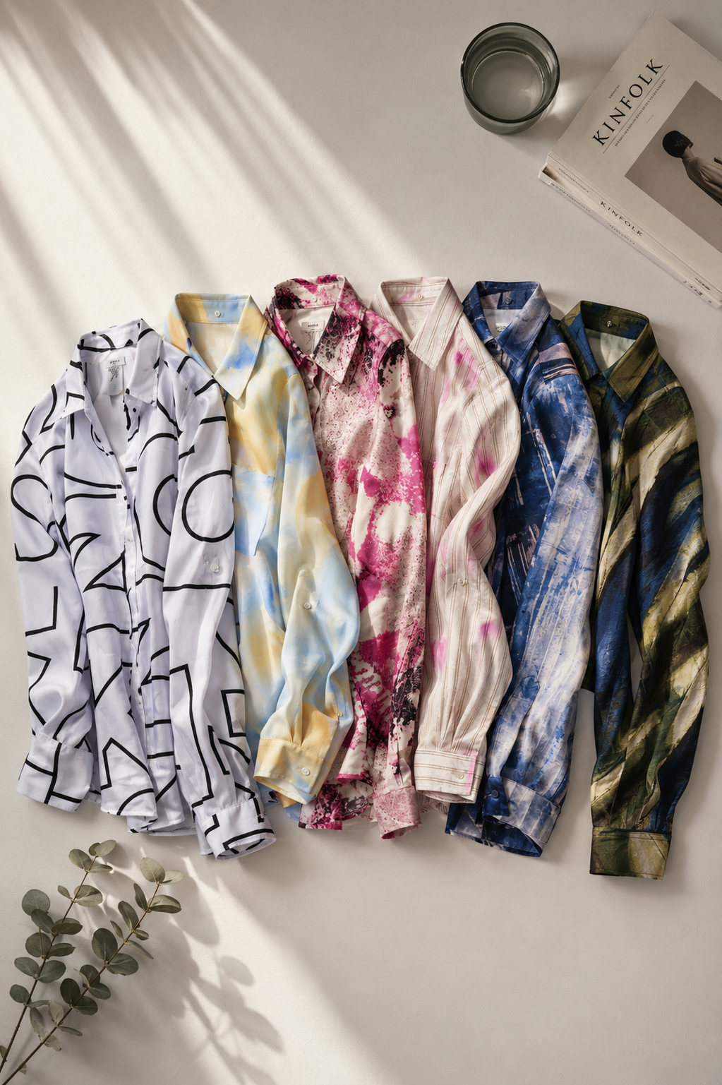 DKNY Pattern Blouse Women Shirt Long Sleeve