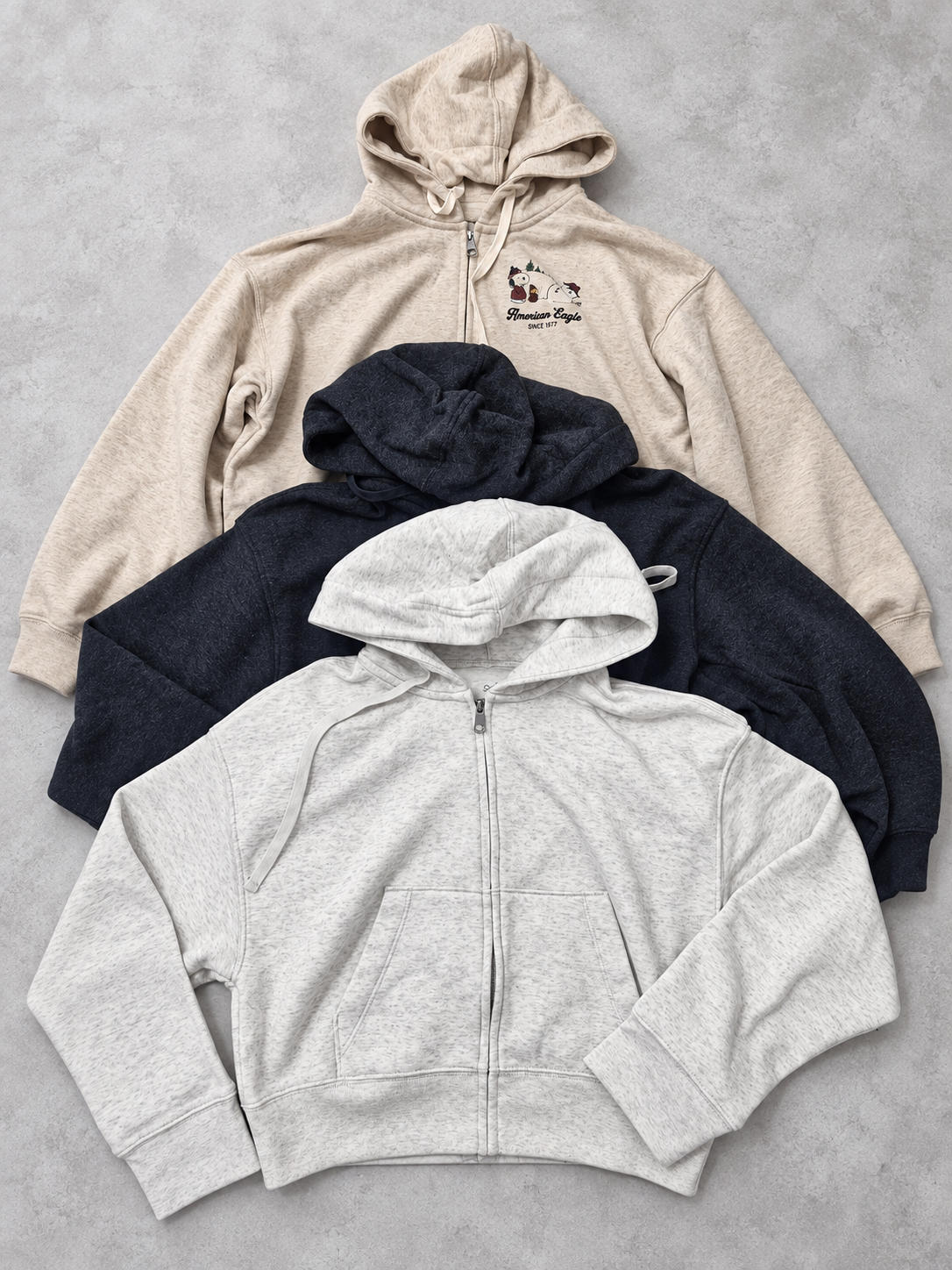 AEHZ012 American Eagles Hoodie Full-Zip Women Cropped/Reguler